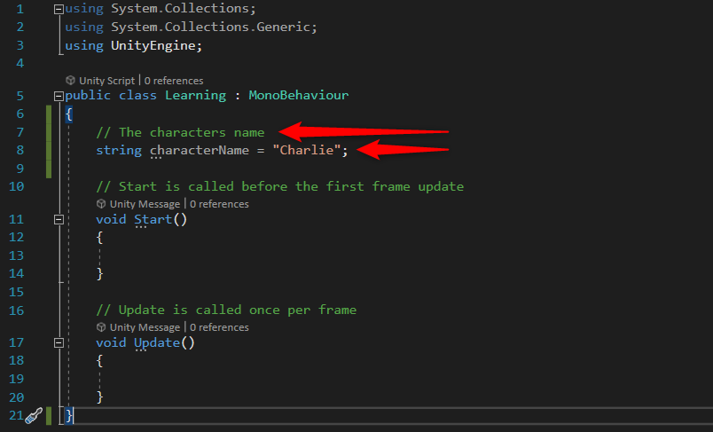 String Varibles