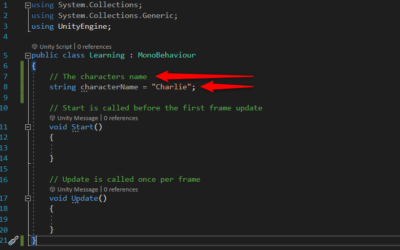 Variables Part 1 C# for Unity